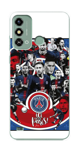 Силиконовый чехол с изображением "Команда PSG" для ZTE Blade A53