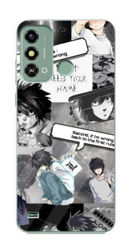 Силиконовый чехол с изображением "L - Death note" для ZTE Blade A53