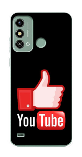 Чехол с картинкой "Лайк YouTube" для ZTE Blade A53