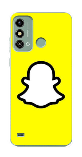 Силиконовый чехол с изображением "Лого Snapchat" для ZTE Blade A53