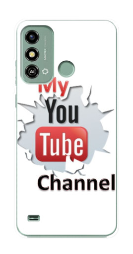 Чехол с печатью "My YouTube" для ZTE Blade A53