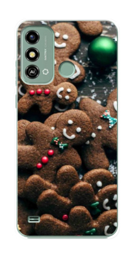 Чехол с картинкой "Новогодние человечки" для ZTE Blade A53