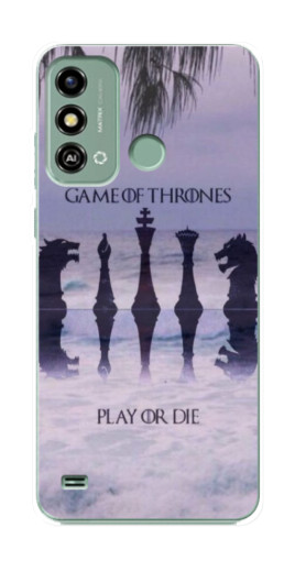 Чехол с принтом "Play or Die" для ZTE Blade A53