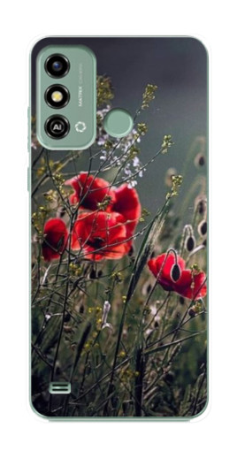 Чехол с принтом "Поле цветов" для ZTE Blade A53