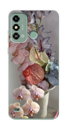 Чехол с картинкой "Разноцветные орхидеи" для ZTE Blade A53