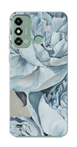 Чехол с печатью "Рисунок пионы" для ZTE Blade A53