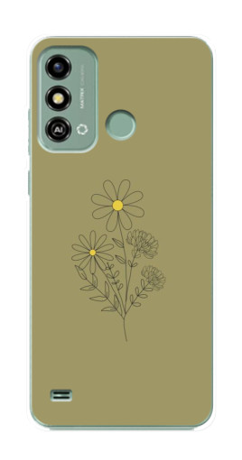 Чехол с печатью "Рисунок ромашка" для ZTE Blade A53