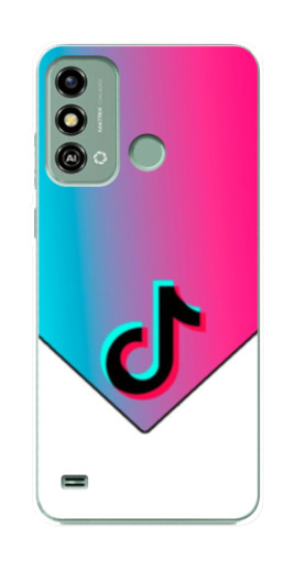 Силиконовый чехол с изображением "Tiktok Logo" для ZTE Blade A53