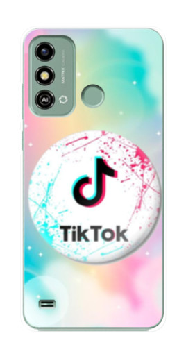 Силиконовый чехол с изображением "TikTok принт" для ZTE Blade A53