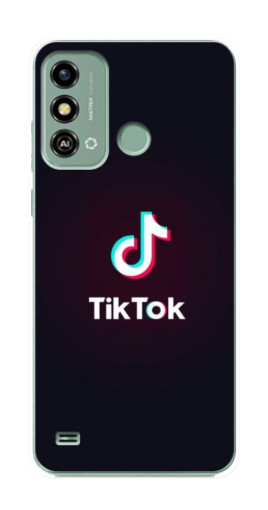 Чехол с картинкой "TikTok темный" для ZTE Blade A53