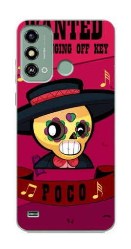 Чехол с принтом "WANTED POCO" для ZTE Blade A53