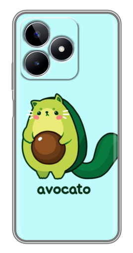 Силиконовый чехол с изображением "Avocato" для Realme C53