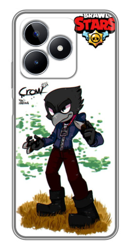 Силиконовый чехол с изображением "Crow" для Realme C53