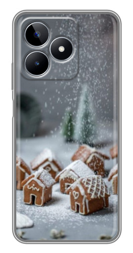 Чехол с картинкой "Домики из пряников" для Realme C53