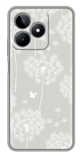 Чехол с картинкой "Фон одуванчиков " для Realme C53