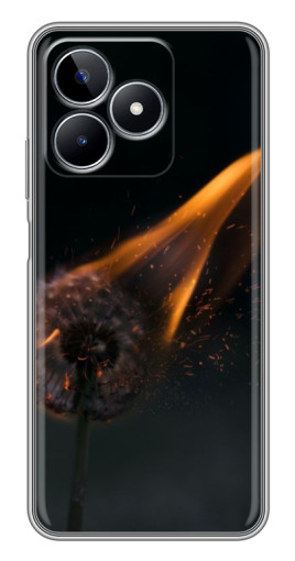 Чехол с принтом "Горящий одуванчик" для Realme C53