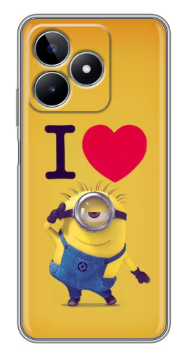 Чехол с картинкой "I Love Minion" для Realme C53