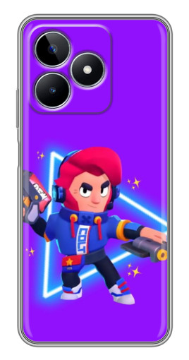 Чехол с картинкой "Кольт в наушниках" для Realme C53