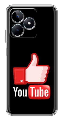 Чехол с печатью "Лайк YouTube" для Realme C53