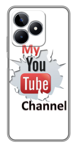 Чехол с печатью "My YouTube" для Realme C53