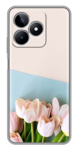Чехол с картинкой "Нежные тюльпаны" для Realme C53