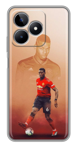 Силиконовый чехол с изображением "Pogba с Манчестера" для Realme C53