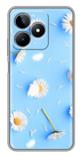 Чехол с картинкой "Ромашковый фон" для Realme C53