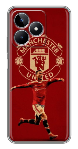 Чехол с картинкой "Ronaldo в МЮ" для Realme C53