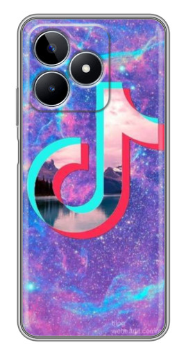 Чехол с печатью "ТикТок мраморный" для Realme C53