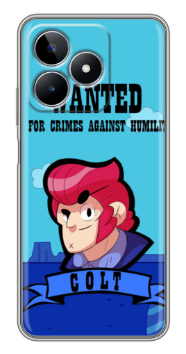 Чехол с печатью "WANTED COLT" для Realme C53