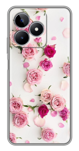 Чехол с печатью "Яркие розы" для Realme C53