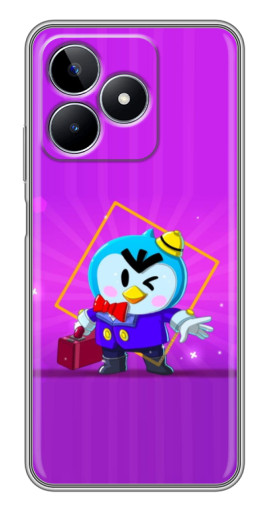 Чехол с картинкой "Яркий пингвин" для Realme C53