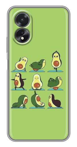 Чехол с картинкой "Авокадо Йога" для Oppo A38