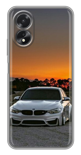 Силиконовый чехол с изображением "BMW белая" для Oppo A38