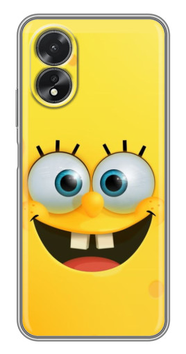 Чехол с картинкой "Квадратный Губка Боб" для Oppo A38