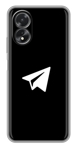 Чехол с картинкой "Лого Телеграм" для Oppo A38