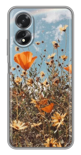 Чехол с принтом "Желтые цветы" для Oppo A38