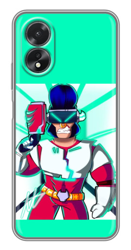 Силиконовый чехол с изображением "Булл в очках" для Oppo A18