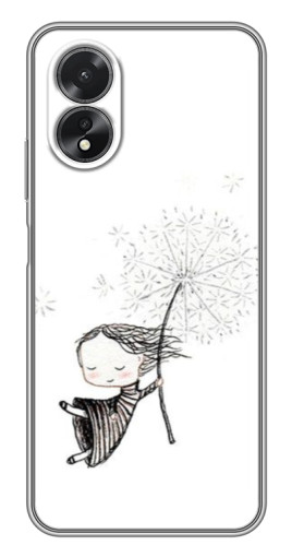 Чехол с печатью "Девочка с одуванчиком" для Oppo A18