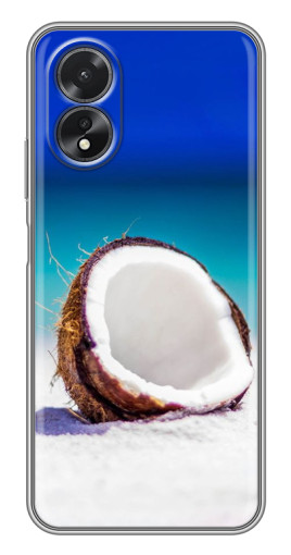 Чехол с печатью "Кокос на пляже" для Oppo A18