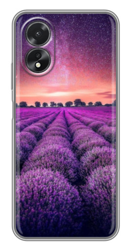 Чехол с картинкой "Лавандовое поле" для Oppo A18