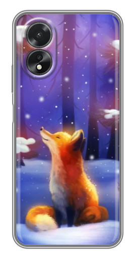 Чехол с картинкой "Лисичка в лесу" для Oppo A18