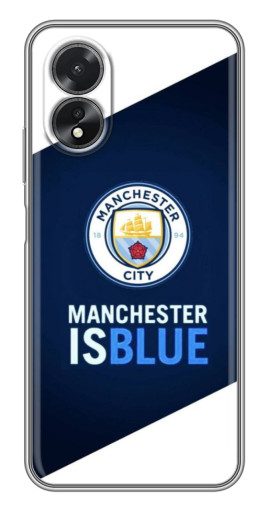 Чехол с печатью "Manchester is Blue" для Oppo A18