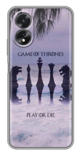 Чехол с картинкой "Play or Die" для Oppo A18