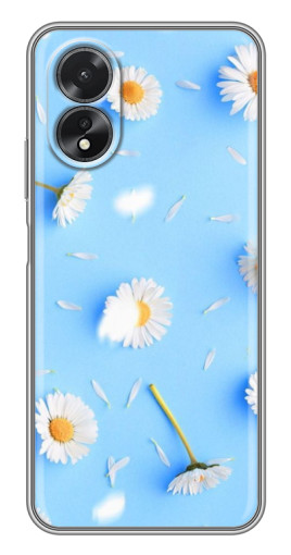 Чехол с картинкой "Ромашковый фон" для Oppo A18