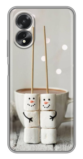 Чехол с принтом "Снеговики из зефира" для Oppo A18