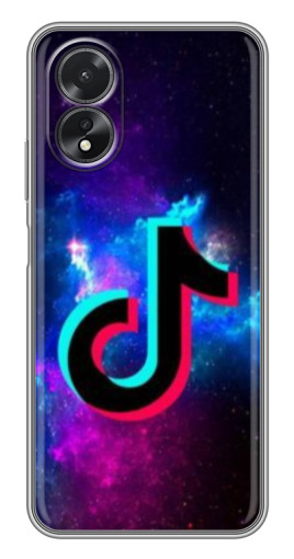 Чехол с картинкой "ТикТок в космосе" для Oppo A18