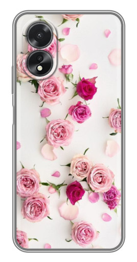 Силиконовый чехол с изображением "Яркие розы" для Oppo A18