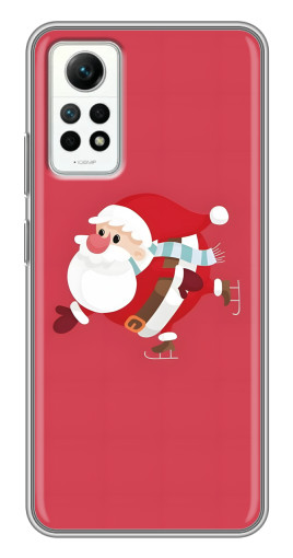 Чехол с принтом "Дед Мороз на коньках" для Xiaomi Redmi Note 12 Pro (4g)