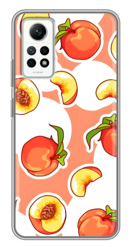 Чехол с печатью "Дольки персиков" для Xiaomi Redmi Note 12 Pro (4g)